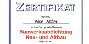 Prüfzertifikat 1