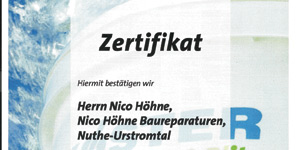 Prüfzertifikat 2
